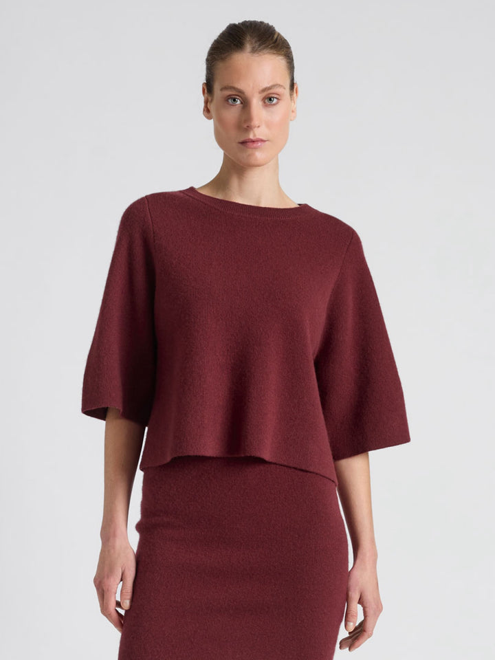 Cashmere sweater  "Dina sweater" - Bordeaux