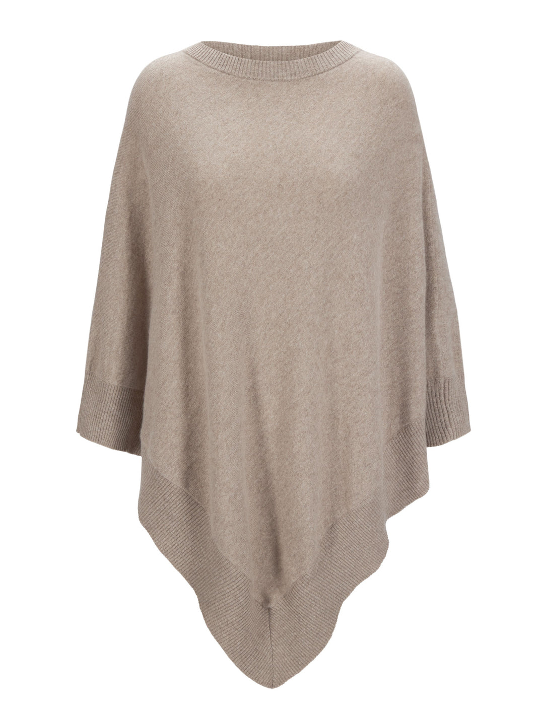 Cashmere poncho "Haddy" in 100% pure cashmere. Scandinavian design by Kashmina. Color: Toast.