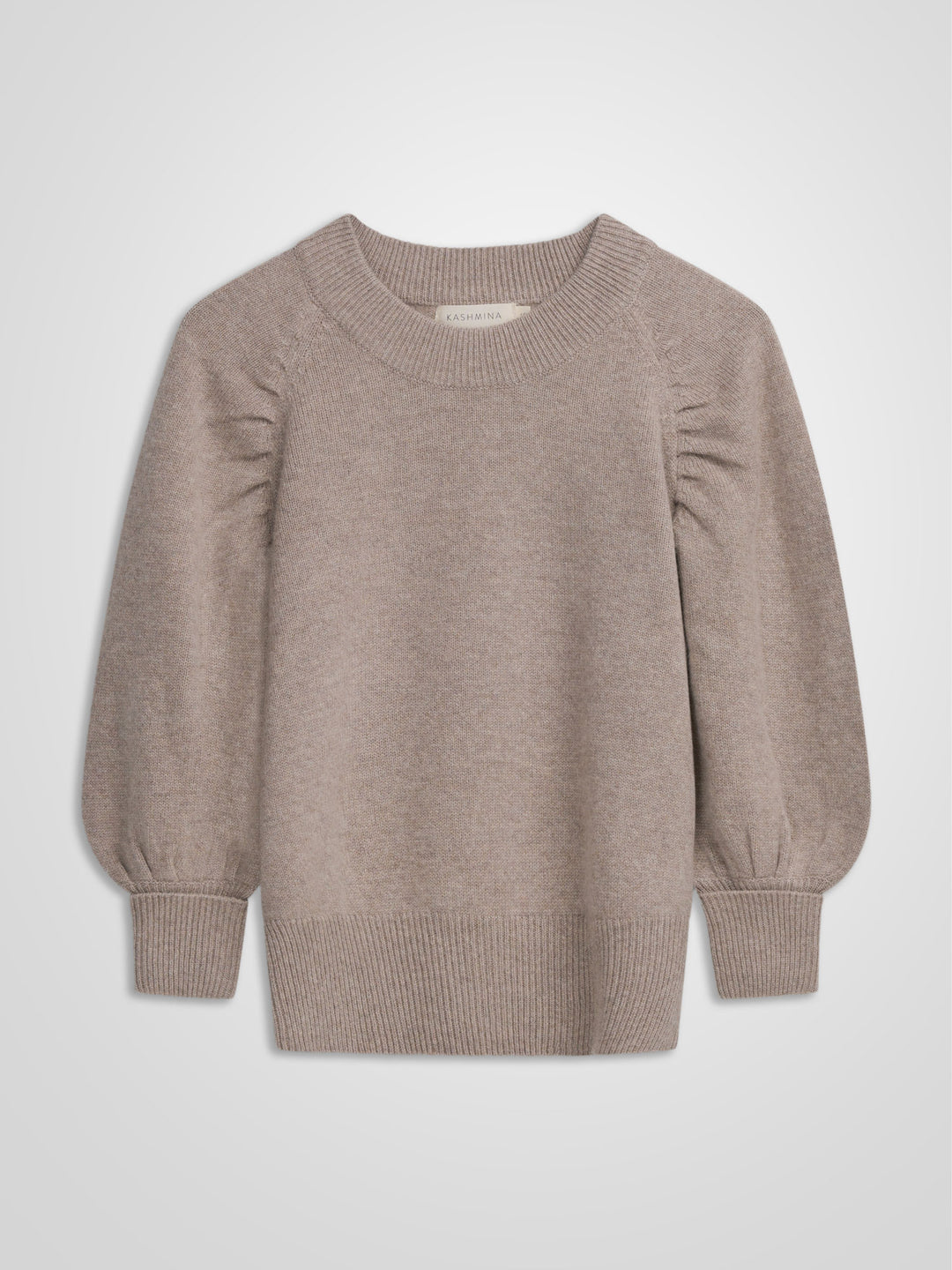 Cashmere sweater aurora, 100% cashmere from Kashmina. Scandinavian design, color toast/brown