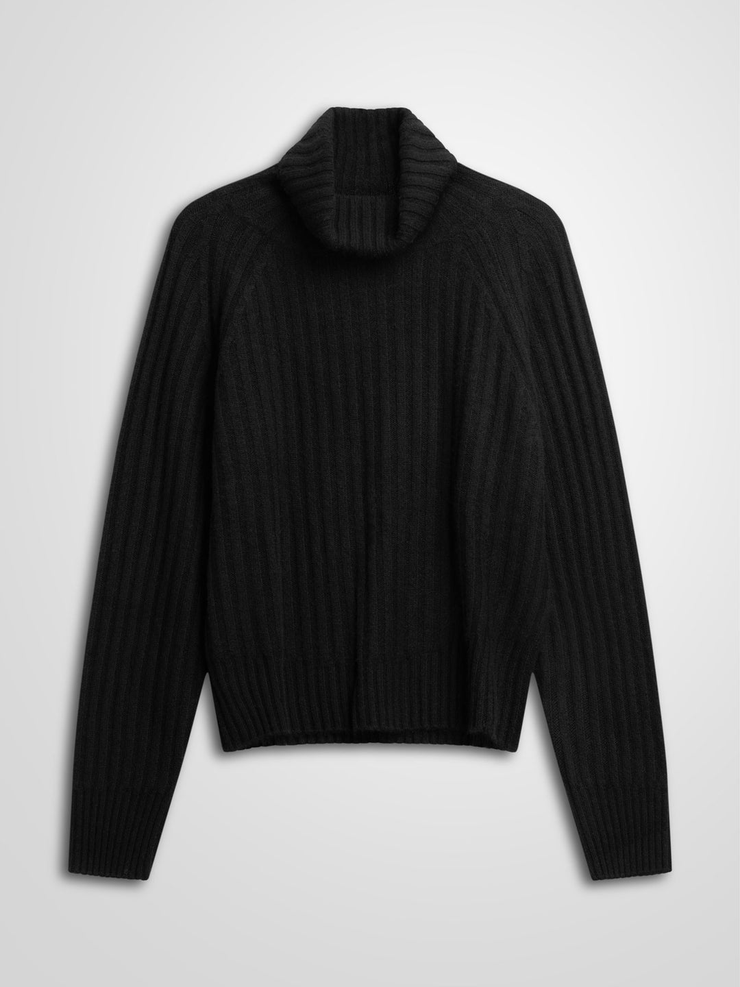 Turtle neck cashmere sweater "Eline" in 100% pure cashmere. Scandinavian design by Kashmina. Color: Black.