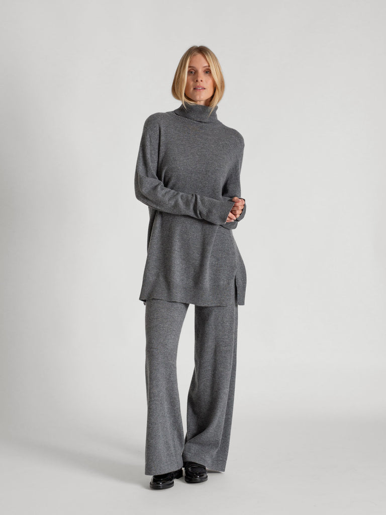 Cashmere pants Dagny - dark grey – Kashmina of Norway