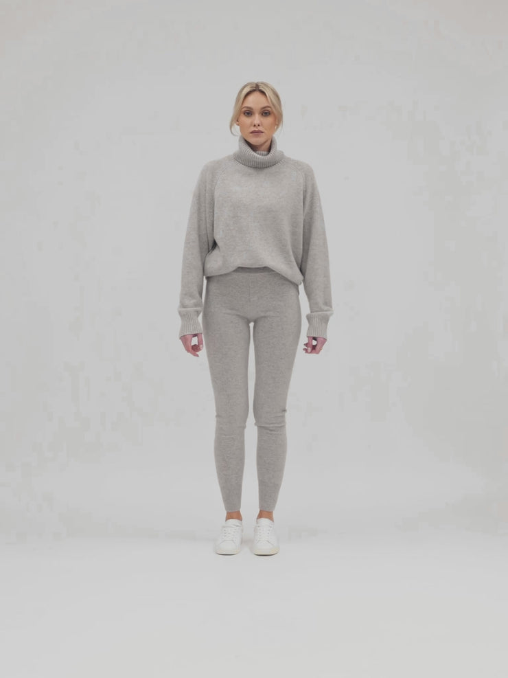 Cashmere leg warmers Leggings - light grey – Kashmina of Norway