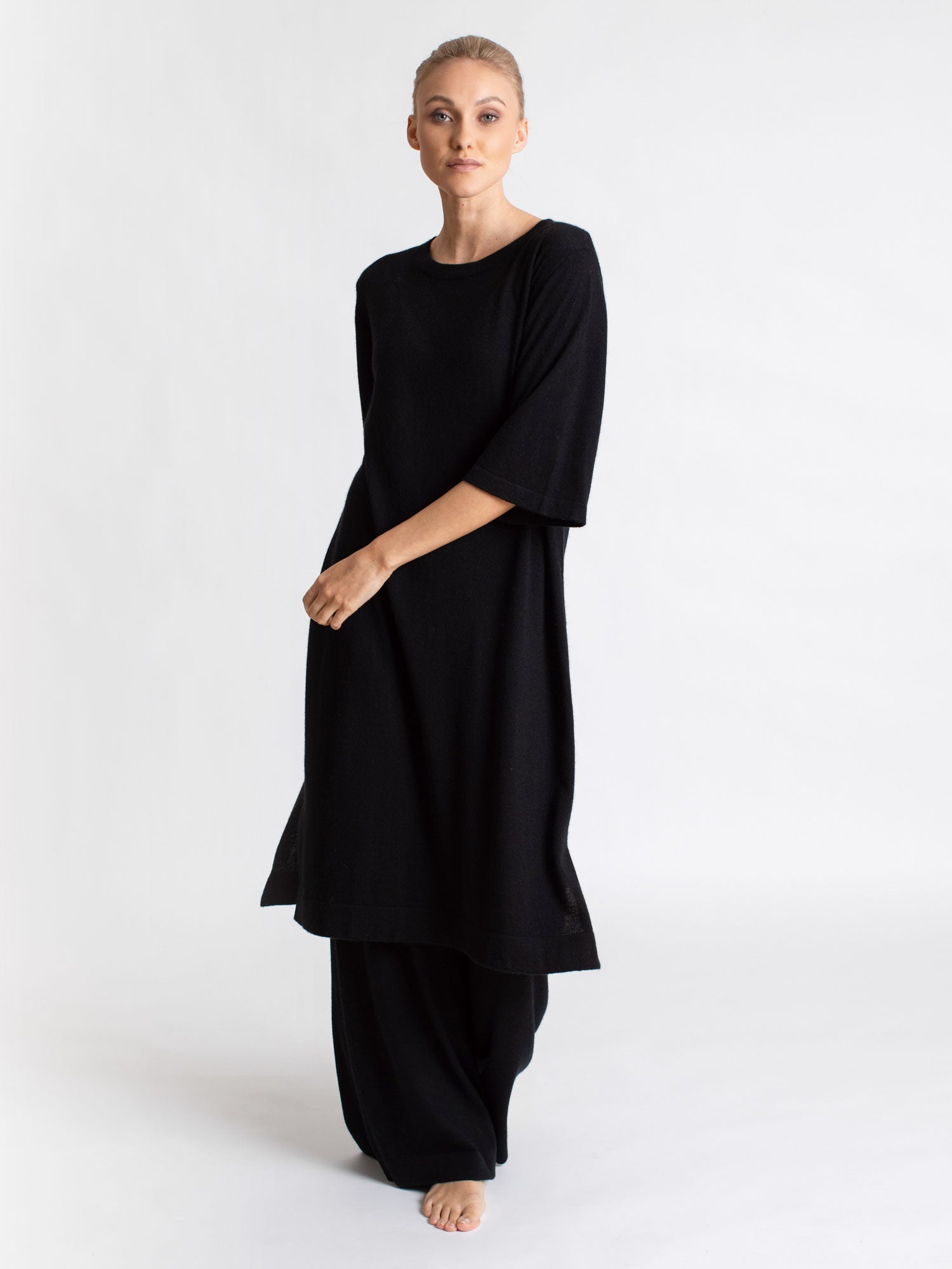 Black cashmere tunic best sale