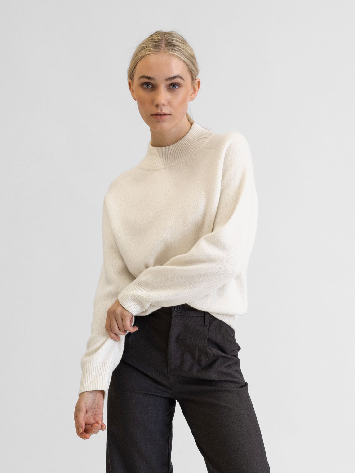 Pure white sale cashmere sweater